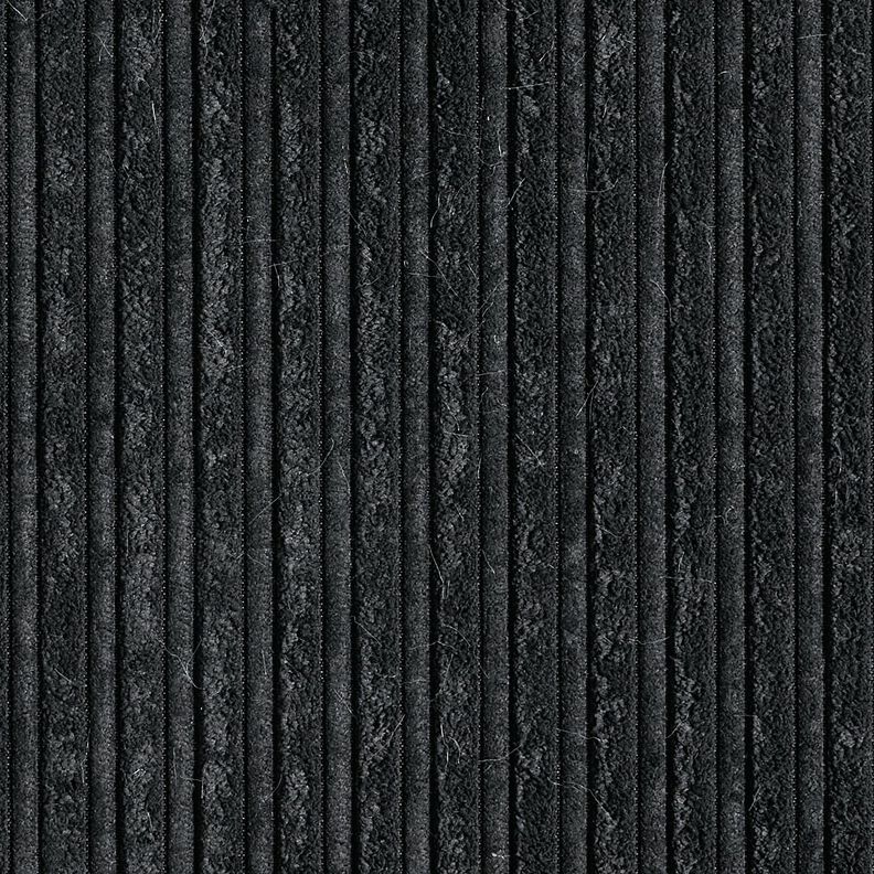 Velours côtelé avec envers fausse fourrure – noir,  image number 1