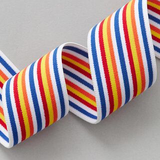Ruban élastique [ 4 cm ] – blanc/rouge, 