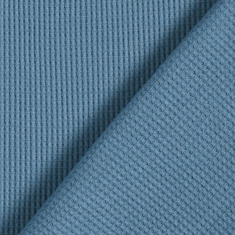 Jersey gaufré Uni – bleu jean,  image number 3