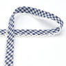 Biais Vichy à carreaux avec bordure au crochet [20 mm] – bleu marine,  thumbnail number 1