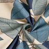 Tissu de décoration Semi-panama grandes feuilles – bleu/nature,  thumbnail number 3