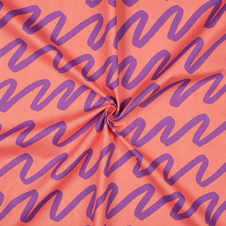 Popeline coton Making Waves | Nerida Hansen – corail,  image number 3