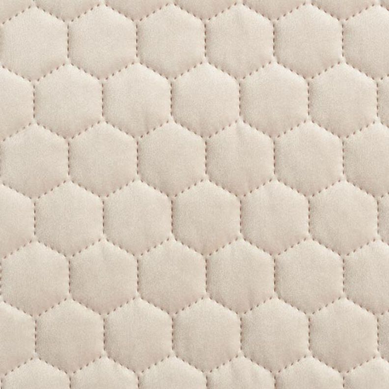 Tissu de revêtement velours matelassé nid d'abeille – sable,  image number 1