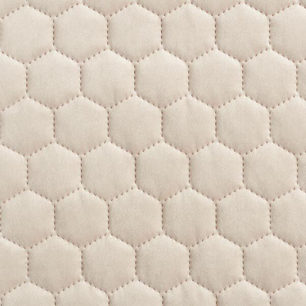 Tissu de revêtement velours matelassé nid d'abeille – sable,  image number 1