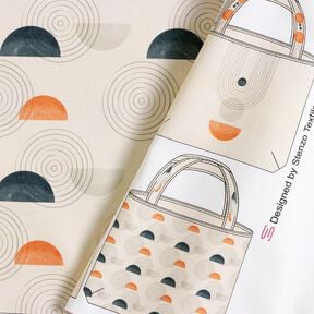 Sacs Panel Canvas Arcs multicolores design scandinave – nature/jaune curry, 