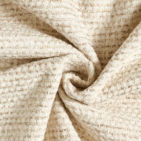 Tissu de revêtement tissu aspect bouclé coloré – beige clair/noix de cajou, 