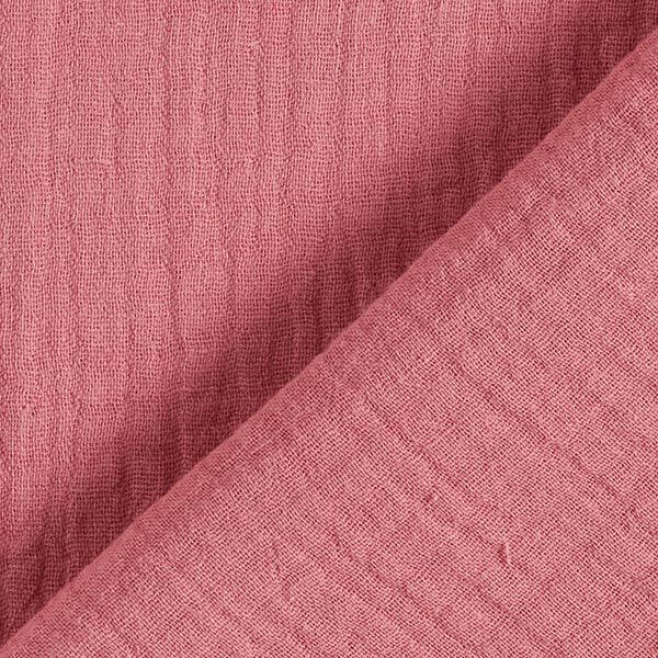 GOTS Tissu double gaze de coton | Tula – vieux rose,  image number 4