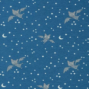 Jersey coton Chauve-souris coquine – bleu jean, 