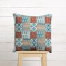 Tissu en coton Cretonne Patchwork floral – bleu,  thumbnail number 7
