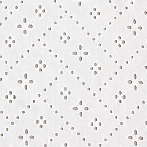 Tissu de coton à broderie anglaise – blanc, 