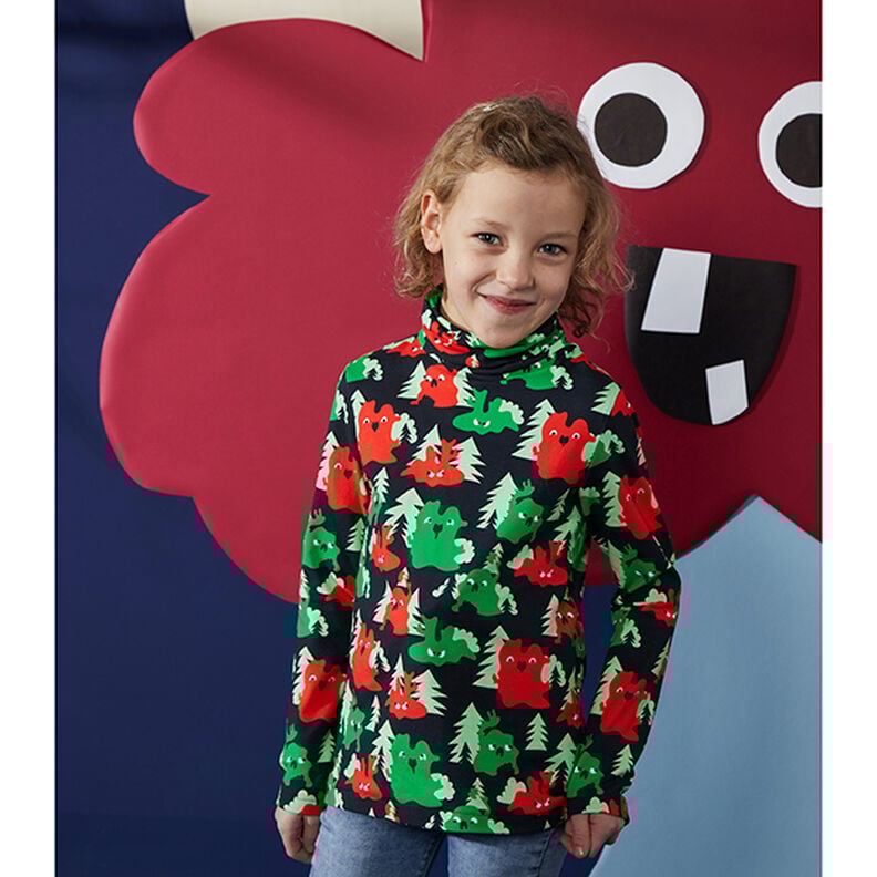 Jersey coton Medium uni – vert,  image number 10