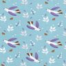 Jersey coton Petits oiseaux – bleu pigeon,  thumbnail number 1