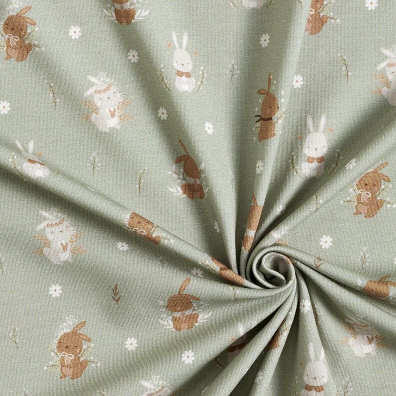 Jersey coton petits lapins mignons Impression numérique – roseau,  image number 3