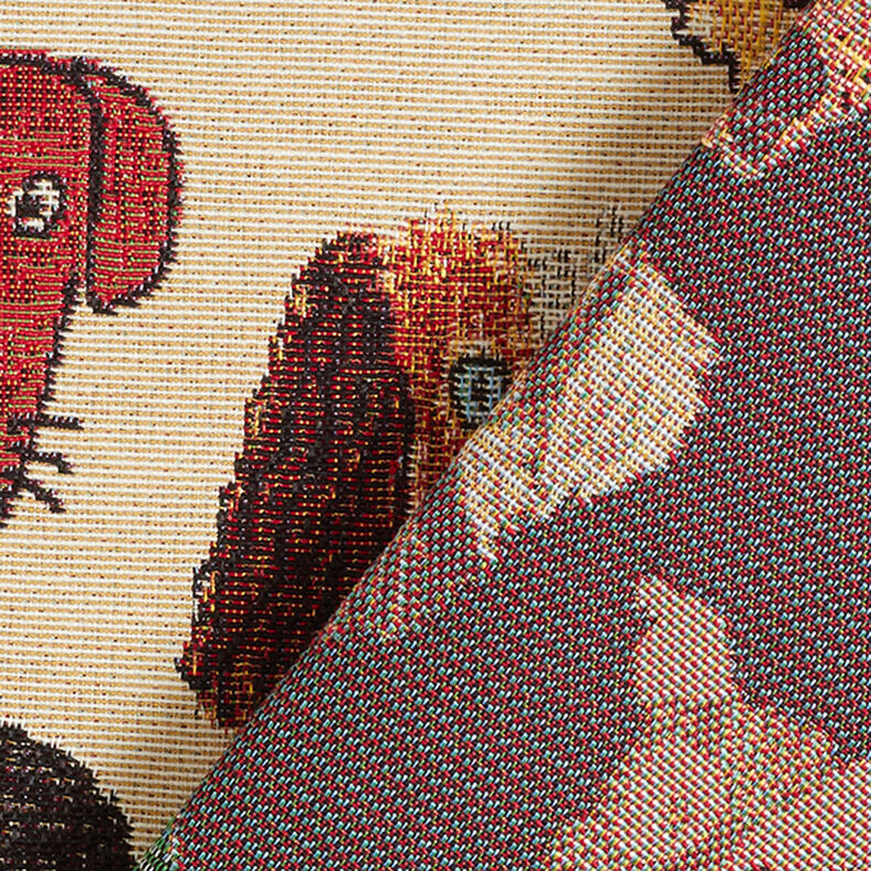 Tissu de décoration Gobelin chiens – beige, image number 4