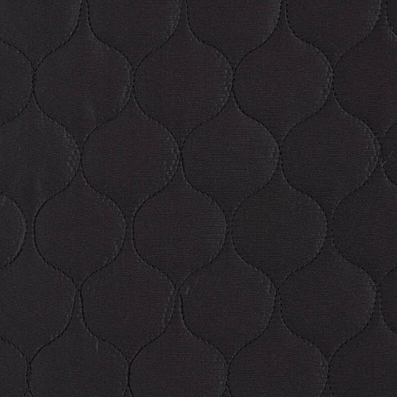 Tissu matelassé Motif de cercle – noir,  image number 1