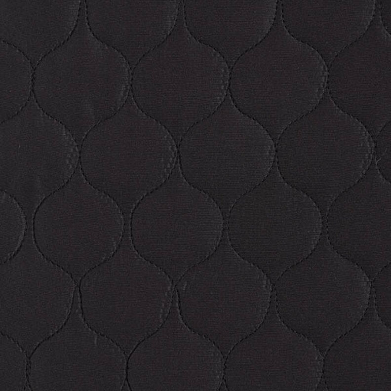 Tissu matelassé Motif de cercle – noir,  image number 1