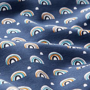 Jersey coton Petits arcs-en-ciel – indigo, 