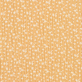 Tissu double gaze de coton Pétales de fleurs – or ancien, 