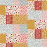 Tissu en coton Cretonne look patchwork – blanc/saumon,  thumbnail number 1
