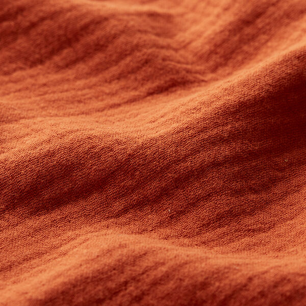 Tissu double gaze de coton – terre cuite,  image number 3