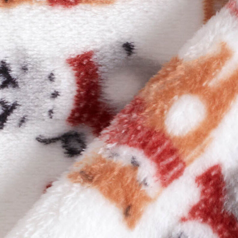 Polaire douillet Animaux d’hiver – blanc/carmin, image number 5