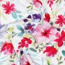 Jersey coton Impression numérique fleurs d'été – blanc/rose intense,  thumbnail number 2