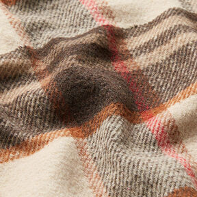 Tissu pour manteau Carreaux colorés – noix de cajou/marron noir, 