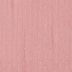 Mousseline Dobby métallisée à fines rayures – vieux rose foncé/argent métallisé, 