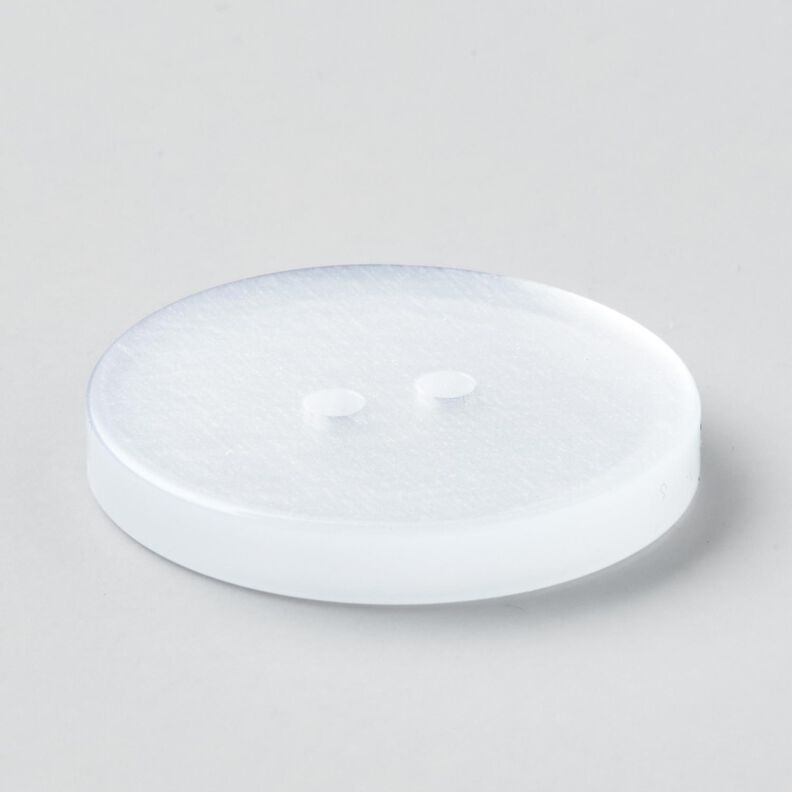 Bouton 2 trous brillant [Ø 25 mm] – blanc,  image number 3