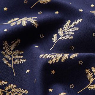 Popeline de coton sapins – bleu marine, 