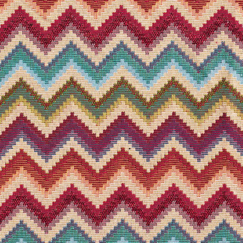 Tissu de décoration Gobelin Chevron – beige clair/carmin,  image number 1