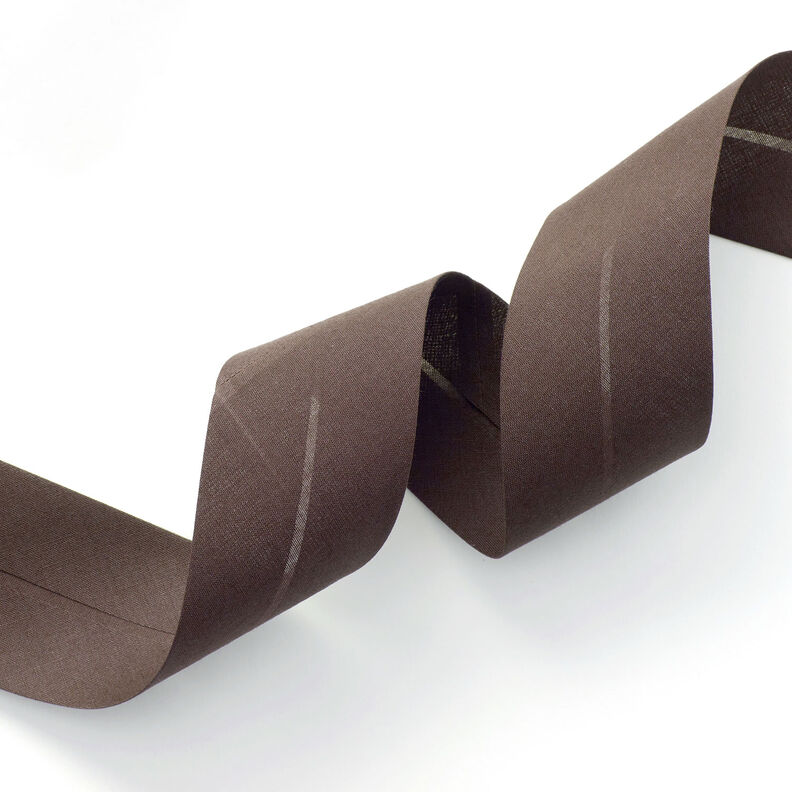 Biais Polycotton [50 mm] – marron foncé,  image number 1