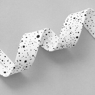 Biais taches [ 20 mm ] – blanc/noir, 