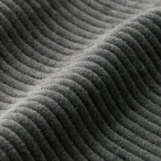 Velours côtelé large prélavé Uni – gris foncé, 
