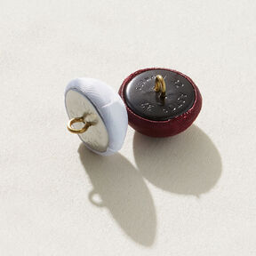 Bouton demi–boule Satin mariée – rouge bordeaux, 