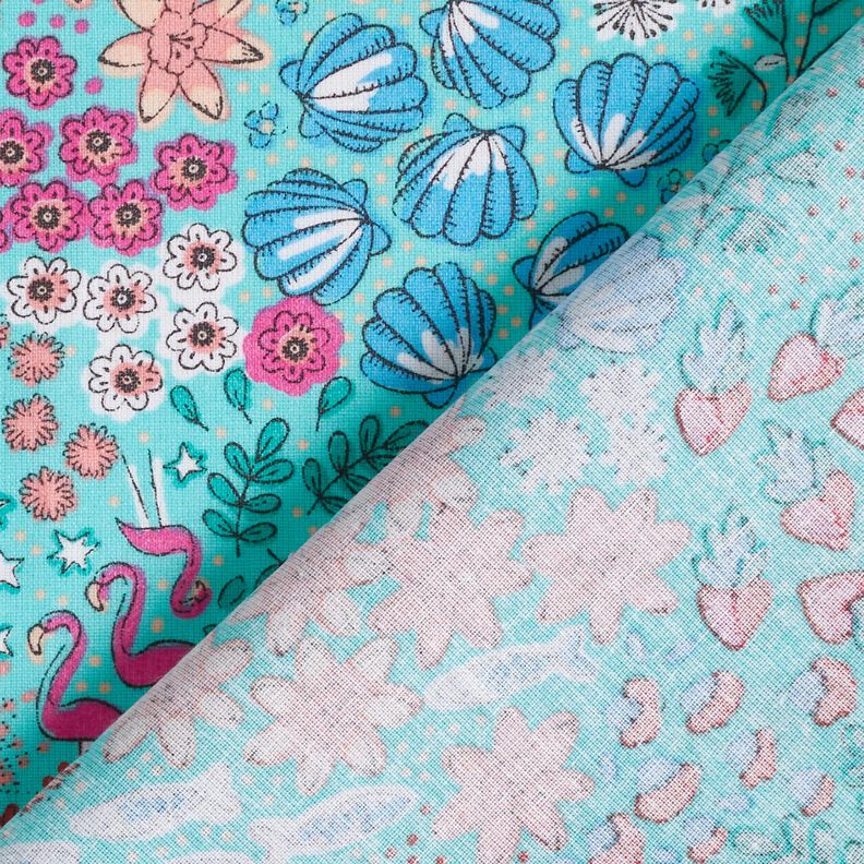 Coton enduit Mélange marin – bleu aqua, image number 4