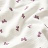 Tissu double gaze de coton Papillons – ivoire/lilas rouge,  thumbnail number 2