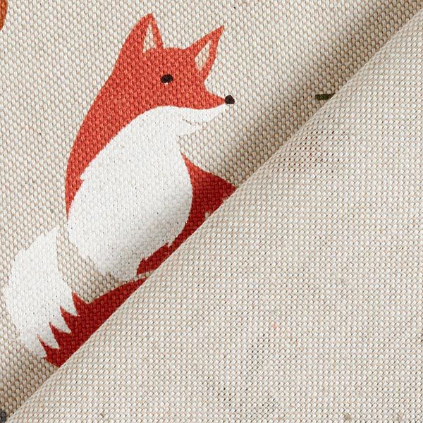 Tissu de décoration Semi-panama animaux de la forêt – nature,  image number 5