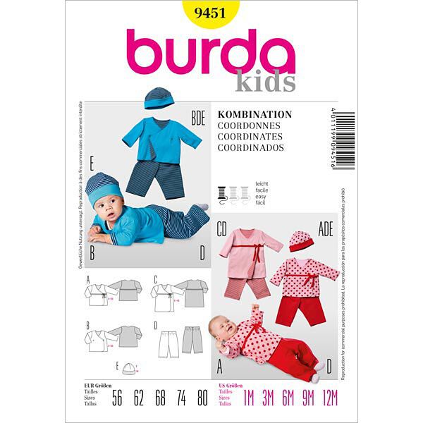 Coordonnés pour bébés, Burda 9451, image number 1
