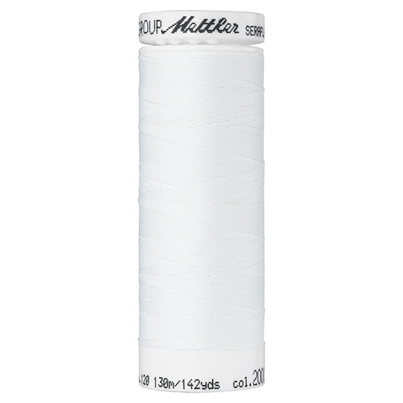 Fil à coudre Seraflex pour coutures élastiques (2000) | 130 m | Mettler – blanc,  image number 1