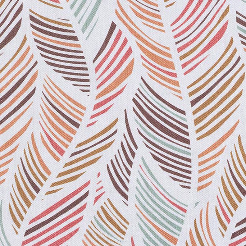 Tissu de décoration Semi-panama motif de feuilles – marron,  image number 6