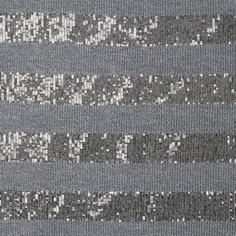 Maille Rayures horizontales à paillettes – gris, image number 1