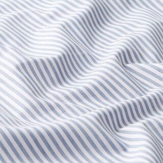 Popeline coton Rayures, teints en fil – bleu jean/blanc, 