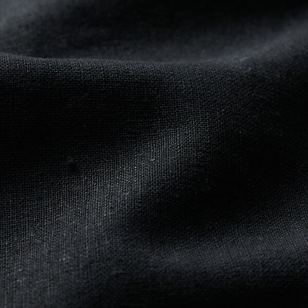 Mélange lin coton Uni – noir,  image number 2