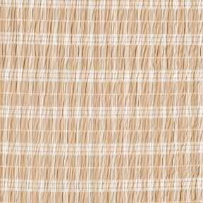 Seersucker Rayures mixtes – sable/blanc, 