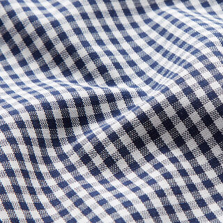 Coton stretch carreaux Vichy – bleu marine/blanc, 