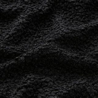 Maille bouclée unie – noir, 