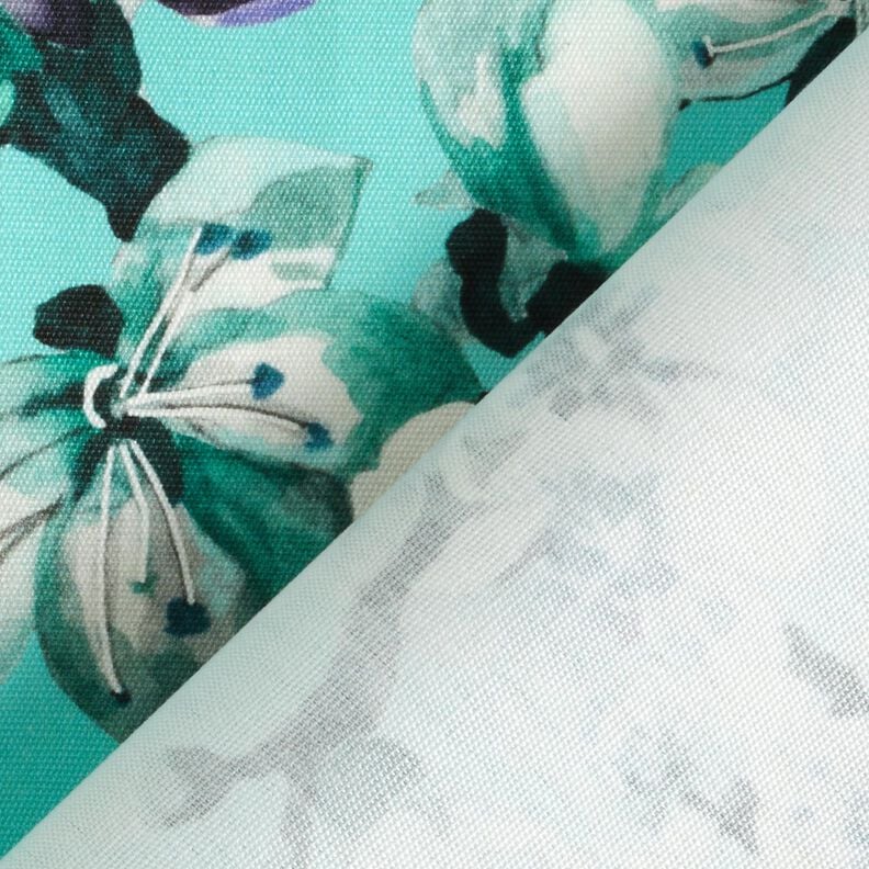 Tissu d’extérieur Canvas Fleurs de cerisier – bleu aqua,  image number 5