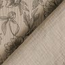 Tissu double gaze de coton Grandes fleurs – taupe clair/noir,  thumbnail number 4
