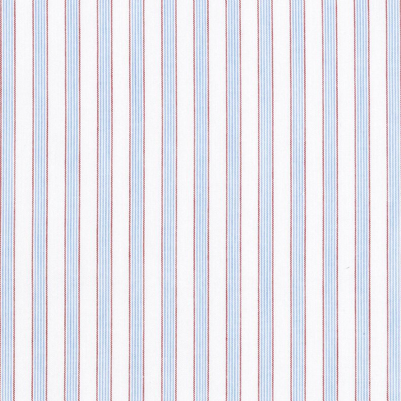 Tissu en coton Rayures bicolores – blanc/bleu clair,  image number 1